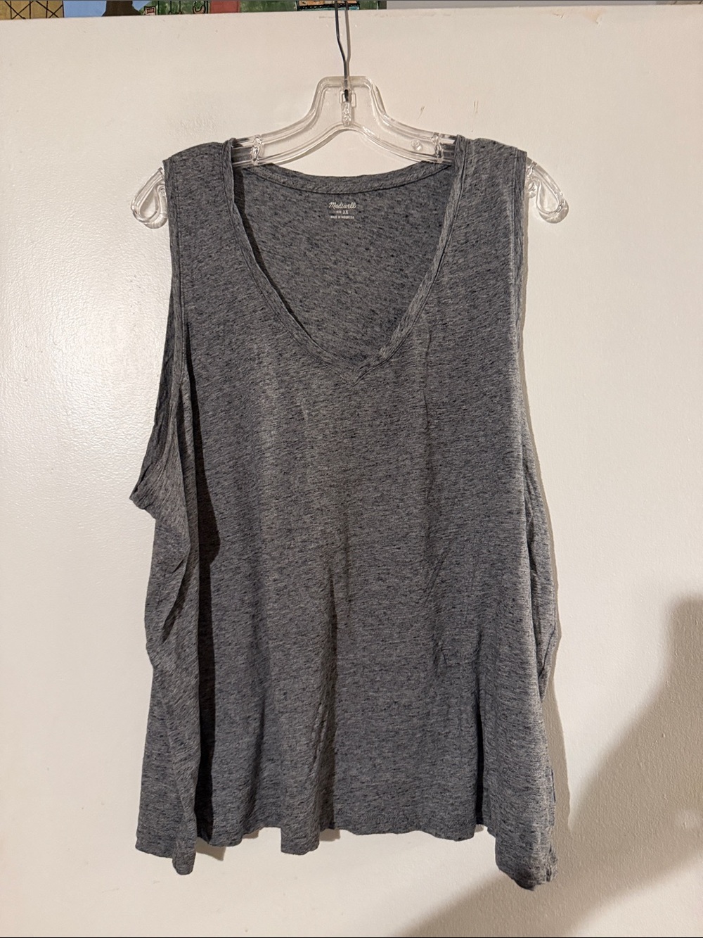 Madewell gray scoop neck sleeveless top